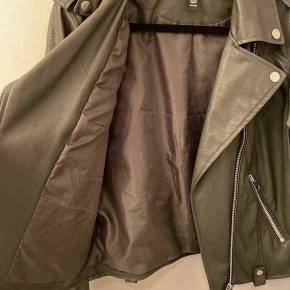 Aqua vegan leather biker jacket - Picture 5 of 5